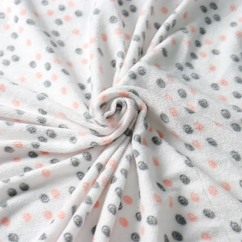 Ffabrig Cnu Pegynol Argraffwyd 100% Polyester