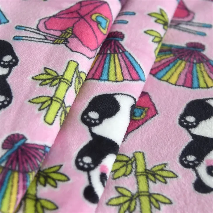 Customized 100% Polyester Printing Fabric For Children Pajamas