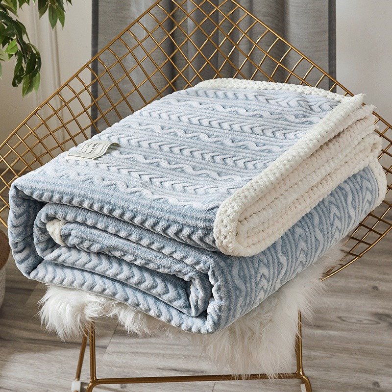 Blanced Coral A Blue Throw