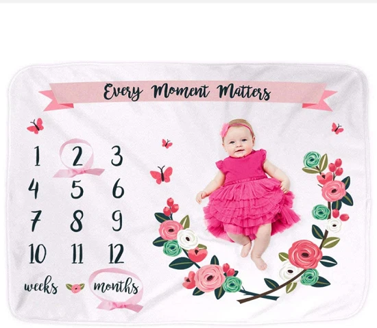 Flannel Fleece Milestone Blanket