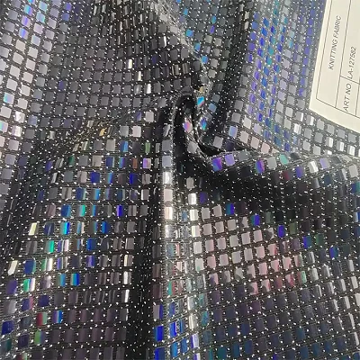 Ffabrig Sequins Metelaidd