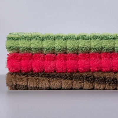Ffabrig Sherpa Jacquard Ochr sengl
