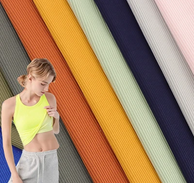 Strench Knit Rib Ffabrig
