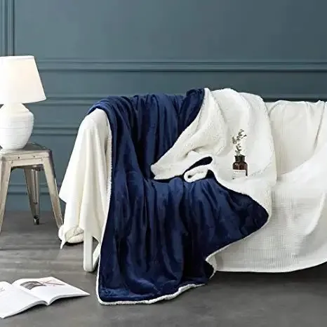 Customized Two Ply Sherpa Throw Blanket