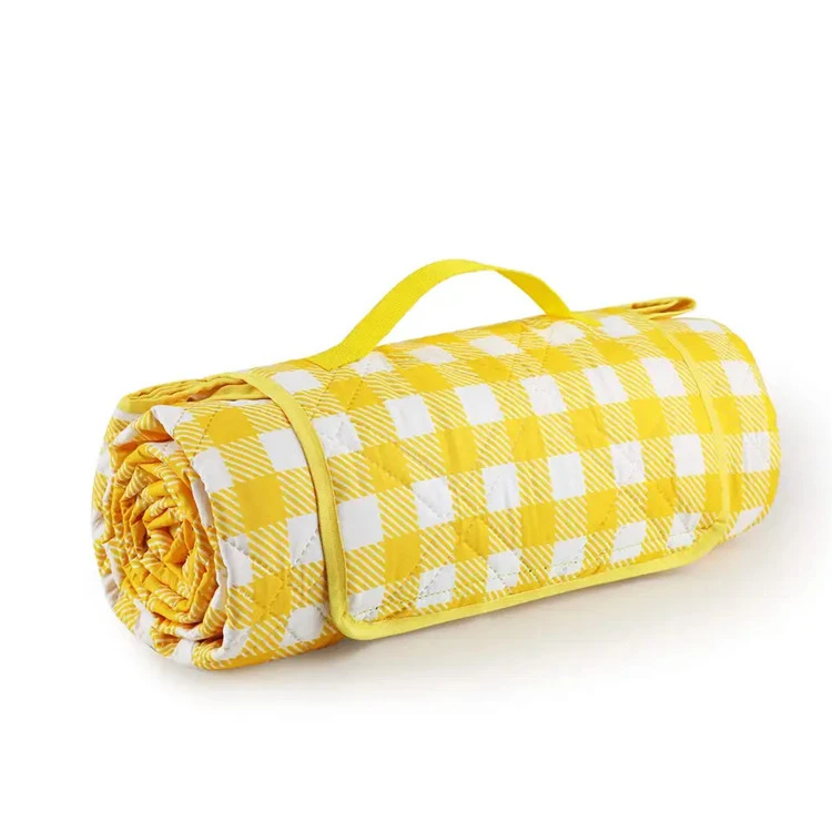 Carthen bicnic brith melyn 100% polyester